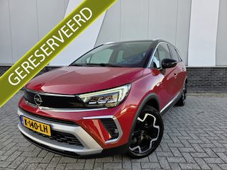 Opel Crossland 1.2 Turbo 131pk Ultimate AUTOMAAT Panodak PDC v+a Climaat Cruise Half leder Dode hoek detectie Apple/Android auto 1e eigenaar