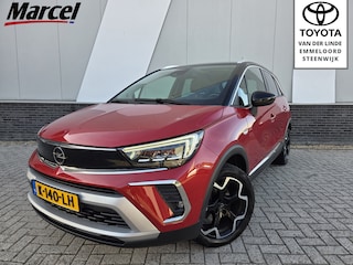 Opel Crossland 1.2 Turbo 131pk Ultimate AUTOMAAT Panodak PDC v+a Climaat Cruise Half leder Dode hoek detectie Apple/Android auto 1e eigenaar