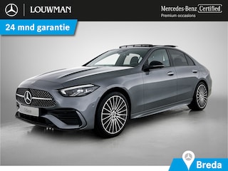 Mercedes-Benz C-klasse 300 e Business Solution AMG | Trekhaak | Comfortpakket Plus | Nightpakket | Middenconsole metaalstructuur |