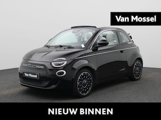 Fiat 500 Cabrio 42 kWh La Prima | ACHTERUITRIJCAMERA | STOELVERWARMING | APPLE CARPLAY - ANDROID AUTO | LEDEREN BEKLEDING | CLIMATE CONTROL |