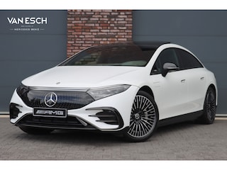 Mercedes-Benz EQS 500 4MATIC AMG Line 108 kWh | Luchtvering | Distronic+ | Hyperscreen | Achterasbesturing | Nekverwarming | Stoelventilatie | Massage | MBUX Tablet | Burmester | Vlakkenverwarming |