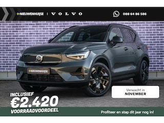 Volvo EX40 Single Motor Extended Range Ultra Black Edition | Europa Edition | Google | Long Range | Harman Kardon Audio | Panoramadak | Getint Glas | Elektrische Stoelverstelling | Nubuck Bekleding | Adaptive Cruise Control | Dodehoekdetectie | 360 Camera | Zitverlenging | Elek. Achterklep | Keyless | 20" Lichtmetalen Velgen