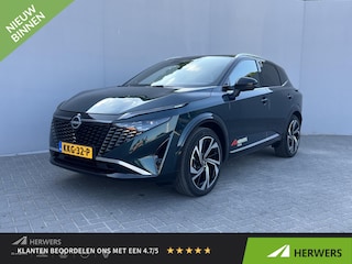 Nissan Qashqai 1.3 MHEV Xtronic Tekna Plus / 10 Jaar Nissan More / Panoramadak / HUD / BOSE / ACC / Luxe Lederen Bekleding / Stoel Massage / Stoel & Stuurwiel Verwarming / Elektr. Stoelen / Elektr. Achterklep / Memory Stoelen /