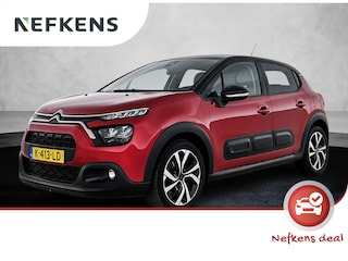 Citroën C3 Shine 83pk | Navigatie | Achteruitrijcamera | Climate Control | Cruise Control | Parkeersensoren | Bluetooth | Apple Carplay / Android Auto | Elektrisch inklapbare spiegels | Afwijkende dakkleur | Multifunctioneel lederen stuurwiel | Automatisch dimlicht | Regensensor | Donker getint glas | Trekhaak | 17" lichtmetalen velgen |