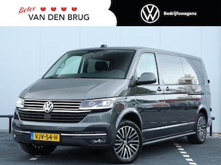 Volkswagen Transporter 2.0 TDI 200 pk L2 Bulli DC DSG | Dubbele cabine | Dubbel schuifdeur | Navigatie | Adaptieve Cruise control | Airco | Camera | LED | App connect | Stoelverwarming | Digital cockpit | PDC | Trekhaak | Glaslook panelen| Betimmering |