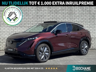 Nissan Ariya Evolve 91 kWh | Stoelverwarming + Ventilatie | BOSE-Audio | Schuif-/kanteldak | 360° Camera | Trekhaak | Stuurverwarming |
