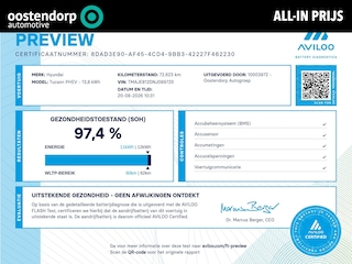 Hyundai Tucson 1.6 T-GDI PHEV Premium Sky 4WD | Rijklaarprijs! | Panoramadak | Meest luxe uitvoering | Apple CarPlay/Android Auto |