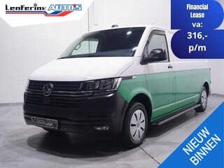 Volkswagen Transporter 2.0 TDI 110 pk L2H1 Airco, Two Tone Groen / Wit Cruise Control, Trekhaak 2.200 kg, 2-Zits