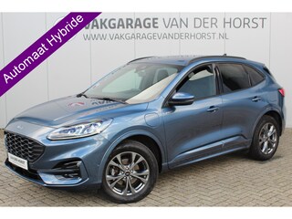 Ford Kuga 2.5-225pk PHEV ST-Line X. Trekhaak ! Hybride rijden voor een reëel bedrag ! Trekhaak+afneembare kogel, autm. airco, adaptieve cruise control, camera v+a, B&O soundsystem, stoel-, stuur-, voorraam- en achterbank verwarming, lane- en side assist, etc