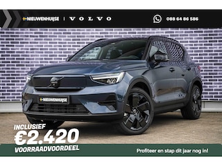 Volvo EX40 Single Motor Extended Range Ultra Black Edi 82 kWh | Europa | Harman Kardon audio | 20" | Schuif-/kanteldak | Getint Glas | Elektrische stoelverstelling | Nubuck bekleding | Adaptive Cruise Control | Dodehoekdetectie |