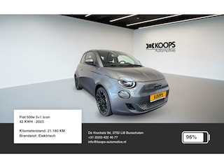 Fiat 500 3+1 Icon 42KWH SOH 96% | Camera | Stoelverwarming | Carplay