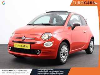 Fiat 500 1.0 Hybrid Cabrio Navigatie Climate Control Cruise control Lichtmetalen velgen Apple Carplay/ Android Auto Navigatie Parkeersensor achter