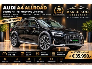 Audi A4 Allroad quattro 45 TFSI MHEV Pro Line Plus 56000 KM! | Airco - ECC | Stand Kachel | MMI Navi | Leder Sport Int | Adaptive Cruise | Digi Dash | Afn Trekhaak |S-Line Int | Uniek 56000 KM!