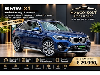 BMW X1 xDrive25e High Executive 220 PK Plug in Hybride | Panoramdak | Navigatie | 19" Velgen | Leder Int | Park Assist | DAB | Keyless | 1e Eigenaar!