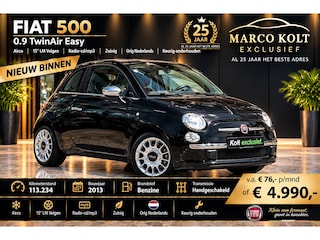 Fiat 500 0.9 TwinAir Easy | Airco | 15" LM Velgen | Radio-cd/mp3 | Zuinig | Orig Nederlands | Keurig onderhouden