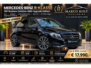 Mercedes-Benz B-klasse 180 Business Solution AMG Upgrade Edition | Airco | Navigatie | Achteruitrijdcamera | Sport Int | 18" AMG Velgen | Wegklapbare Trekhaak | 1e Eigenaar!