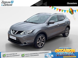 Nissan Qashqai 1.2 Tekna *Automaat*Navi+360Camera*Climate Control*Stoelverwarming*Panoramadak*Trekhaak*LM.Velgen*Lederen bekleding*Zeer nette auto!