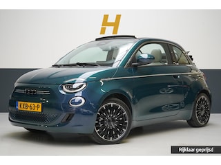 Fiat 500 Cabrio La Prima 42 kWh SoH 94,9% | Leder | Stoelverwarming | Lm velgen | Navigatie | Carplay