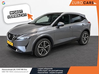 Nissan Qashqai 1.3 MHEV Automaat Tekna Plus Navigatie Apple Carplay/Android Auto Parkeersensoren 360 camera Adaptive cruise control Panoramadak Elektrische achterklep Elektrische bestuurderstoel Stoel-en stuurverwarming Ledverlichting Climate Control
