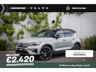 Volvo EX40 Single Motor Extended Range Ultra Black Ed. 82 kWh | Adaptieve Cruise Control | BLIS Dodehoek detectie | Schuif / Kanteldak | 360 Camera | 20 Inch | Stoel + Stuurverwarming | Extra Getint Glas Achter