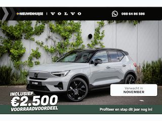 Volvo EX40 Single Motor Extended Range Ultra Black Ed. 82 kWh | Adaptieve Cruise Control | BLIS Dodehoek detectie | Schuif / Kanteldak | 360 Camera | 20 Inch | Stoel + Stuurverwarming | Extra Getint Glas Achter