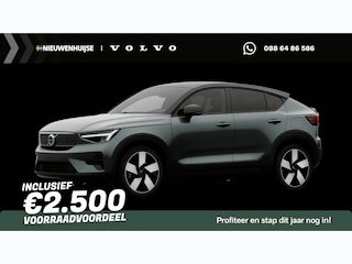 Volvo EC40 Single Motor Extended Range Ultra Europa 82 kWh | 360 graden camera | Harman/Kardon | Adaptive Cruise control | 20" Velgen | LED verlichting | Extra Getint glas | Stoelverwarming |