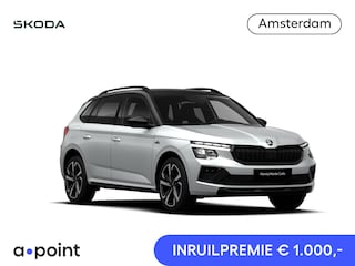 Skoda Kamiq 1.0 TSI Monte Carlo 115 pk 7 verns. DSG | Navigatie Pakket | Travel Assist Plus | Winter Premium & Charging | Velgen: 18" lichtmetalen velgen Ursa Monte Carlo, zwart