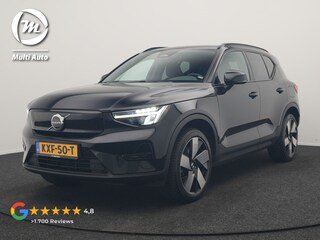 Volvo XC40 Recharge P8 AWD Twin Ultimate 408pk Dealer O.H | Trekhaak Af Fabriek | Adaptive Cruise | Camera | Warmtepomp | Alcantara Sportstoelen Verwarmd | Keyless | Apple Carplay | Pilot Assist | BLIS | Navigatie | Virtual | DAB | 20"L.M |