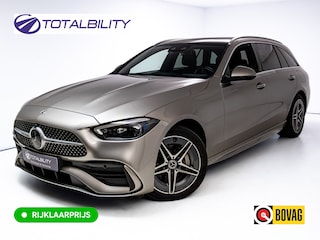 Mercedes-Benz C-klasse Estate 300 e AMG Line | Pano | Digital light | Automatische zitpositie | Sfeerverlichting | Focal audio | Elec. trekhaak | Stoelen elec. met geheugen, Stoelverw., 360 Camera, Adaptieve cruise, Elec klep, Incl. winterset op lmv