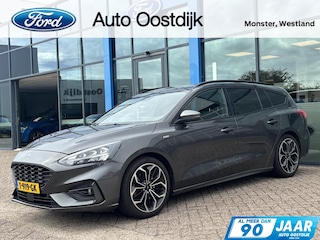 Ford Focus Wagon 1.0 EcoBoost ST Line 125PK Automaat Winterpack Camera Cruise Navi Carplay Full-LED 18'' Velgen All-Seasons Climate Privacy Glass *Sportief*