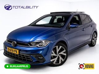 Volkswagen Polo 1.0 TSI R-Line Buss. 110 PK | Panok | Stoelverwarming | Adapt. Cruise | Travel Assist | Led | Sfeerverlichting| Automatisch inparkeren, Grootlicht assistent, Side assist, Apple Carplay/Android auto