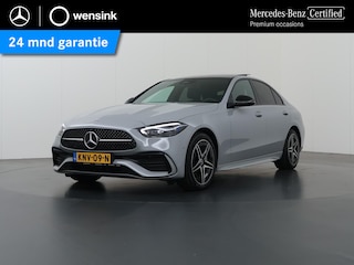 Mercedes-Benz C-klasse 300e Business Solution AMG | Trekhaak | Burmester | 360° camera | Panoramaschuifdak | Nightpakket |  Stoelverwarming voor |