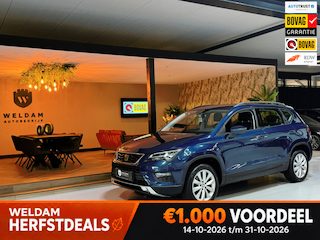 Seat Ateca 1.0 EcoTSI Style Edition|Lava Blue|Dealer Onderhouden|AllSeason|Virtual Cockpit|LED|Navi|CarPlay|Cruise|PDC|Rijklaar