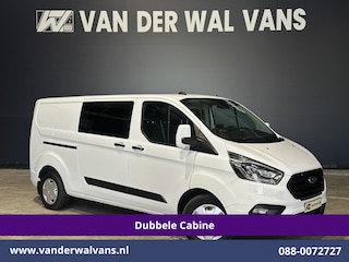 Ford Transit Custom 2.0 TDCI 130pk Automaat L2H1 Dubbele Cabine Euro6 Airco | 6-Zits | Camera | Navigatie | Apple Carplay | LED Android Auto, Adaptieve Cruisecontrol, Stoelverwarming, Verwarmde voorruit, Trekhaak, Achterklep