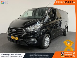 Ford Transit Custom 300 2.0 TDCI L2H1 Limited Dubbele cabine Navigatie Airco 2 Schuifdeuren Trekhaak Parkeersensoren Apple Carplay