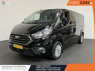 Ford Transit Custom 300 2.0 TDCI L2H1 Limited Dubbele cabine Navigatie Airco 2 Schuifdeuren Trekhaak Parkeersensoren Apple Carplay