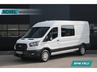 Ford Transit 350 2.0 TDCI L3H2 Trend DC 165pk - 6 Zits - Trekhaak - Cruise - Camera - Stoelverwarming - Bluetooth - Rijklaar