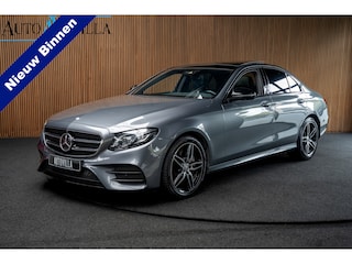 Mercedes-Benz E-klasse 350 d AMG Panodak Leer 360 Burmester Navi Softclose Dab Sportstoelen PTS Distronic Plus Cruise Control LM velgen Standverwarming Widescreen cockpit Climate Control (3-zones) Elektr. bedienbare achterklep
