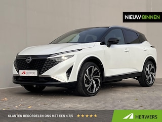 Nissan Qashqai 1.3 MHEV Xtronic Tekna Plus / Dealer onderhouden / 10 jaar Nissan More / Panorama dak / Stoelmassage / Stuur- en stoelverwarming / HUD / Navigatie / Leder / Elektrische stoelen & klep / Apple Carplay Android / 20" LM wielen & All Season banden /