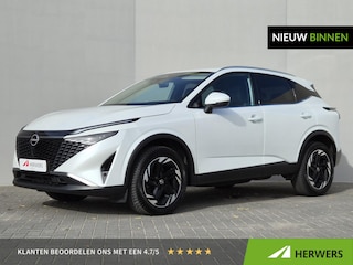 Nissan Qashqai 1.3 MHEV Xtronic N-Connecta / Facelift / Fabrieksgarantie tot 10-2027 / Dealer onderhouden / Pack Easy / Cold pack / Trekgewicht 1800 kg / All season banden / Head Up Display / Elektrische achterklep / Stuur- Stoel & Voorruitverwarming / Rondomzicht camera /