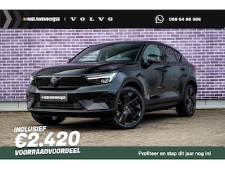Volvo EC40 Twin Motor Ultra Black Edition Europa 82 kWh | 1800 KG Trekgewicht | 360 Camera | Stoel + Stuurverwarming | Harman Kardon Audio | Elektr. Stoelen | Memory | Keyless | Dodehoek Detectie | Elektr. Achterklep |