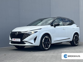 Nissan Qashqai 1.5 e-Power N-Design / Fabrieksgarantie tot 12-2028 / Leder Alcantara bekleding / HUD / Camera 360° / Navigatie / Apple Carplay Android / Elektr. stoel en klep / 20"LM wielen