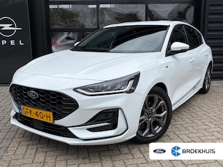 Ford Focus 1.0 Hybrid 125 PK ST Line | NAVIGATIE + APPLE CARPLAY/ANDROID AUTO| PARKEERSENSOREN V+A| FULL LED| KEYLESS START| SPORTSTOELEN| 17" LM-VELGEN| LENDESTEUNEN VERSTELBAAR| DAB| DEALER ONDERHOUDEN|