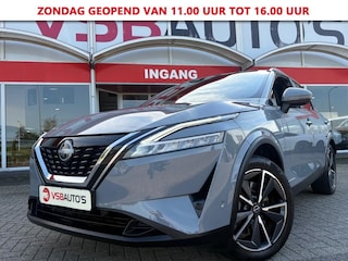 Nissan Qashqai 1.5 VC-T e-POWER AUT. 190PK TEKNA NARDO-GREY TREKHAAK PANO-DAK NAVI CAMERA CARPLAY AIRCO LMV PDC