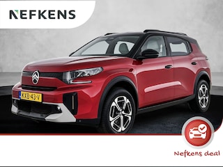 Citroën C3 Aircross SUV Max Hybrid 145pk Automaat | Navigatie | Achteruitrijcamera | Winterpakket | Climate Control | Cruise Control | Parkeersensoren v+a | Dodehoeksensor | Bluetooth | Draadloze Apple Carplay / Android Auto | Comfortstoelen | Elektrisch inklapbare spiegels | Led koplampen | Afwijkende dakkleur | All Seasonbanden | Donker getint glas | 17" lichtmetalen velgen |