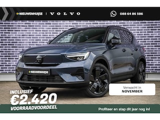 Volvo EX40 Single Motor Extended Range Ultra Black Edition Europa | Harman Kardon audio | 20" Lichtmetalen velgen | Panoramadak | Getint Glas | Stoel en stuurwielverwarming | Elektrische stoelverstelling | Nubuck bekleding | Adaptive Cruise Control | Dodehoekdetectie |