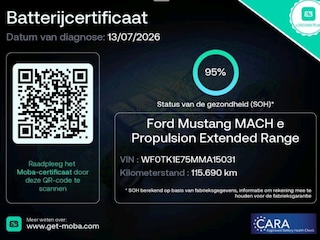 Ford Mustang Mach-E Extended RWD 98 kWh 95% SOH LONG RANGE