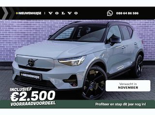 Volvo EX40 Single Motor Extended Range Ultra Black Edition Europa | Google | Long Range | Harman Kardon Audio | 20" Lichtmetalen Velgen | Panoramadak | Getint Glas | Elektrische Stoelverstelling | Nubuck Bekleding | Adaptive Cruise Control | Dodehoekdetectie | 360 Camera | Zitverlenging | Elek. Achterklep | Keyless