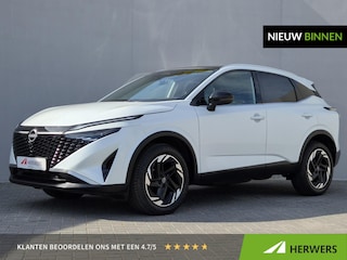 Nissan Qashqai 1.3 MHEV Xtronic N-Connecta / Facelift Model / Fabrieksgarantie tot 10-2028 / Dealer onderhouden / Panoramadak / Trekgewicht 1800 kg / Cold Pack / Easy Pack / All season banden / Rondomzicht camera / Head Up Display / Elektrische achterklep /