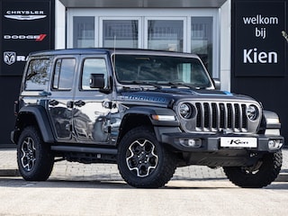 Jeep Wrangler Unlimited 4xe 380 Rubicon | Leder | Lier | Cruise Control | Sky roof | Camera| Stoel + stuurverwarming | Navigatie |